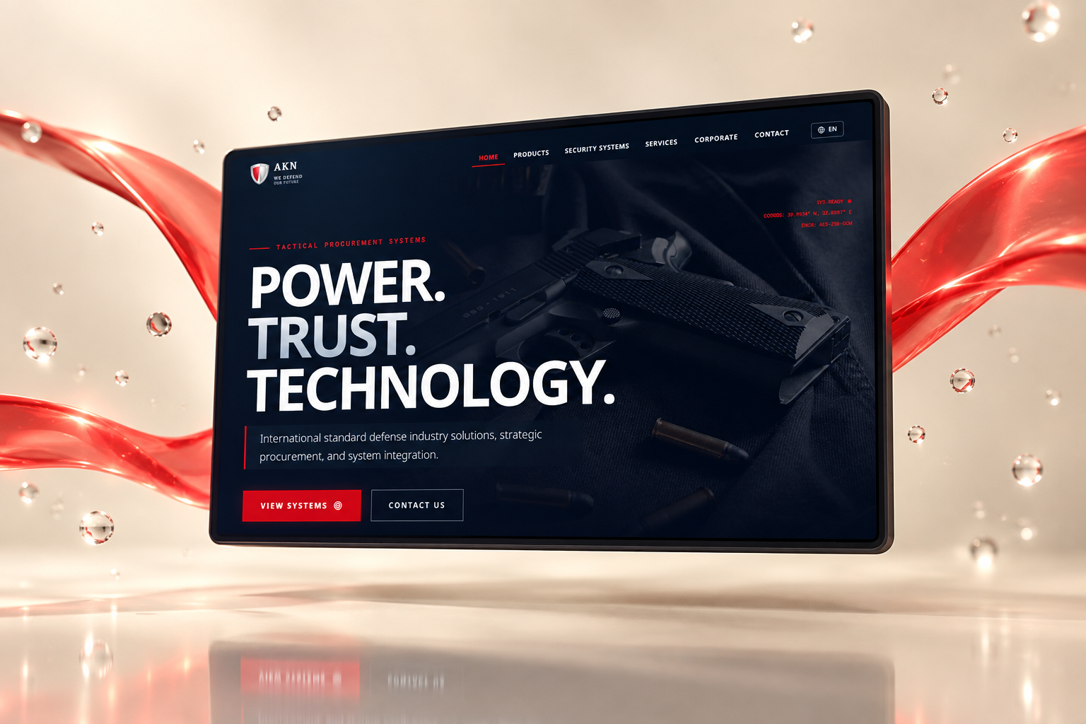 AKN Savunma — desktop web design