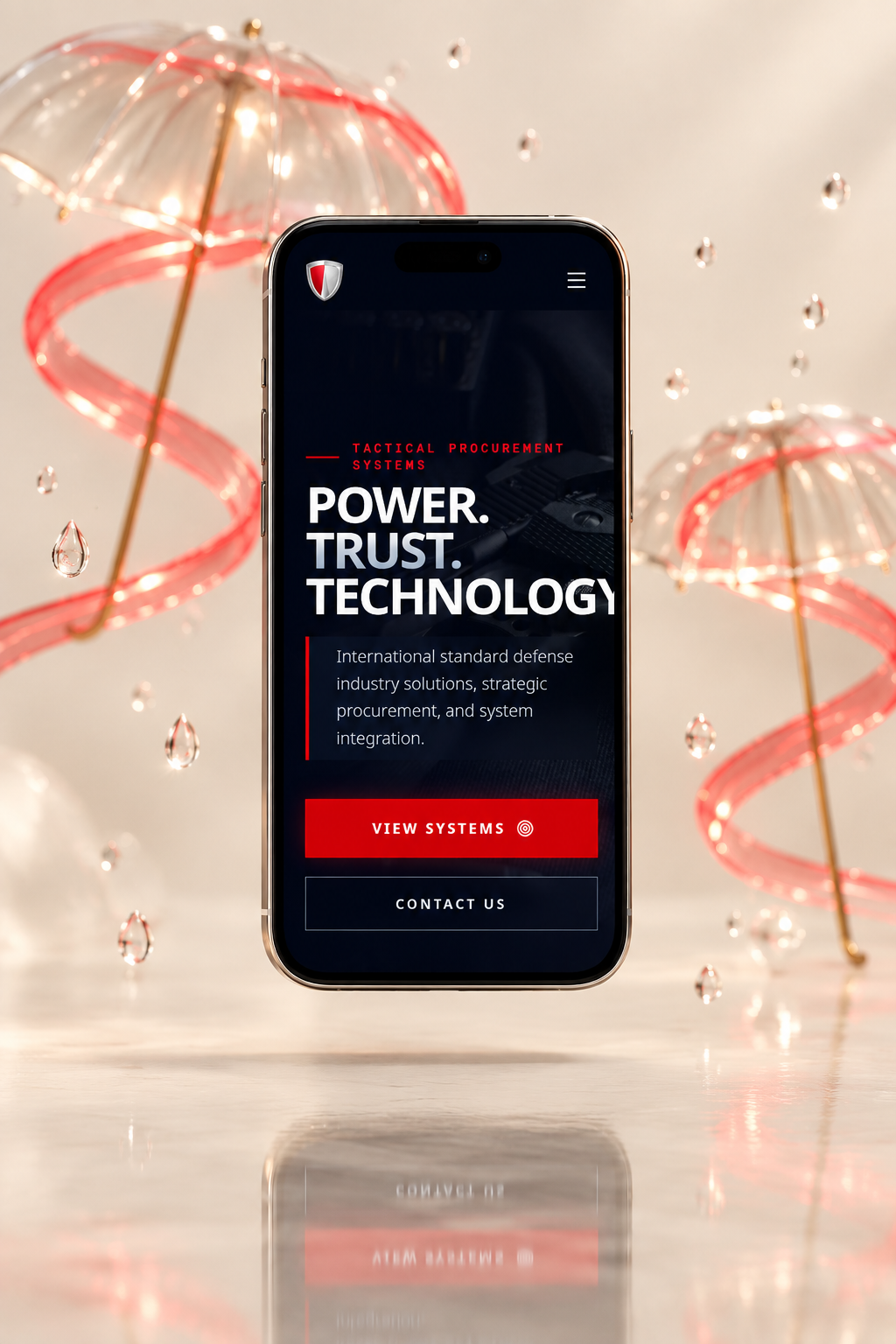 AKN Savunma — mobil arayüz görünümü
