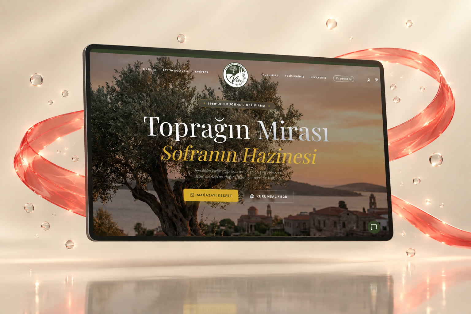 Ayvalık Zeytincilik — desktop web design