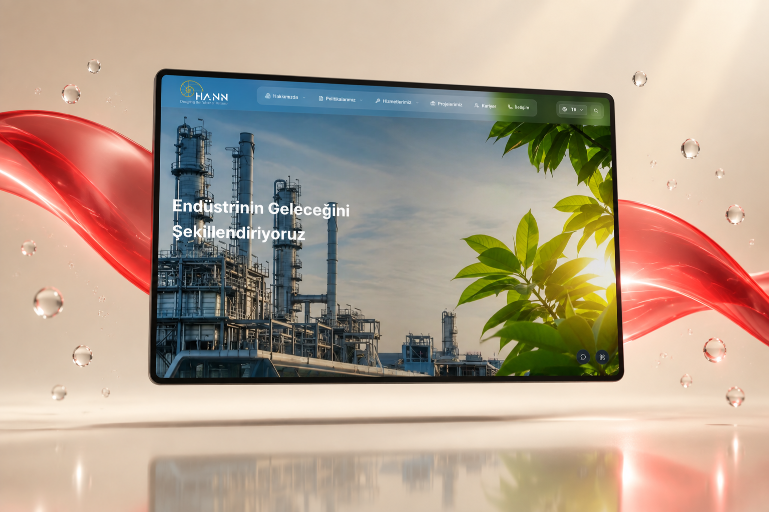 Hann Industrial — desktop web design