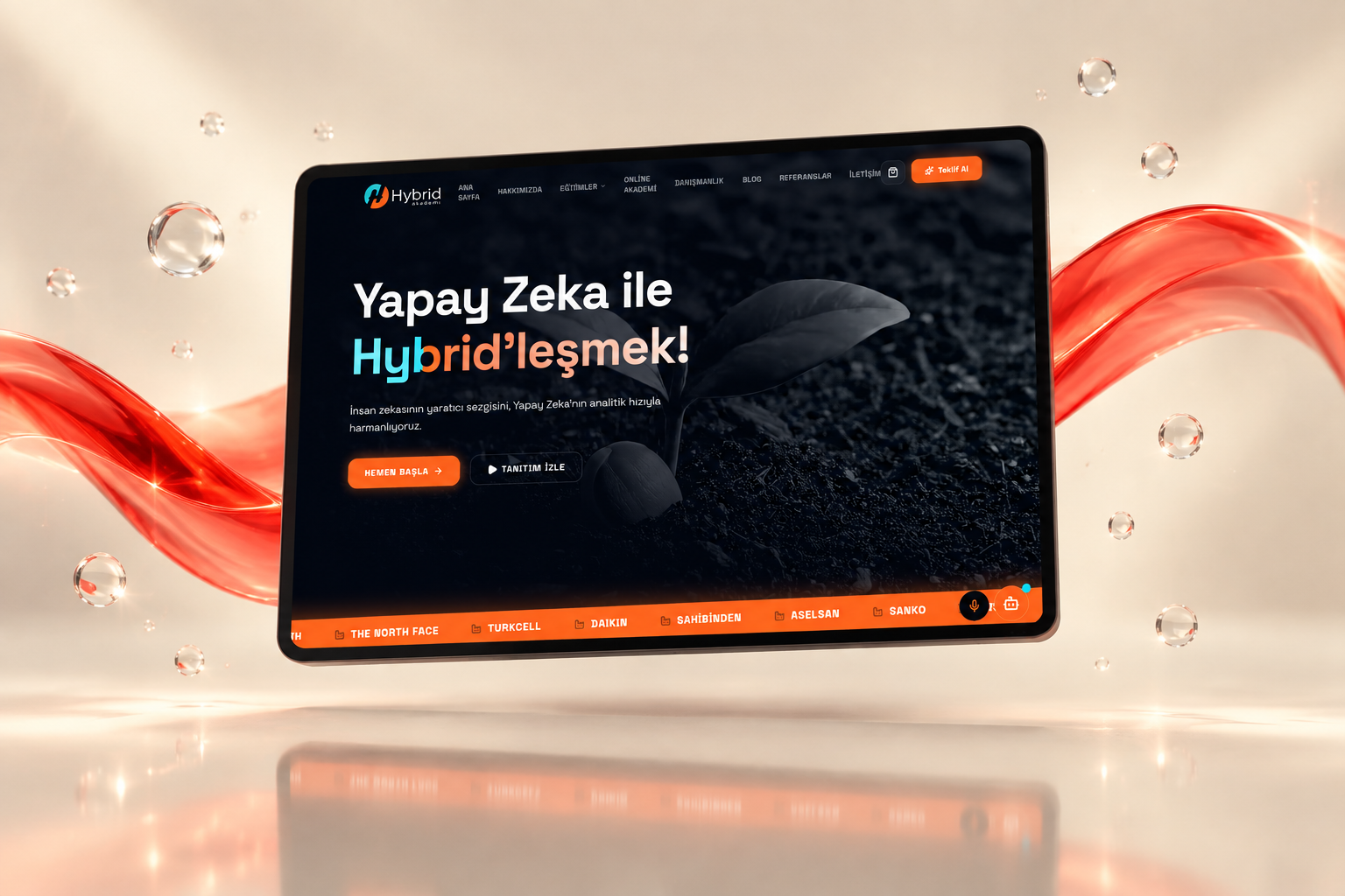 Hybrid Akademi — desktop web design
