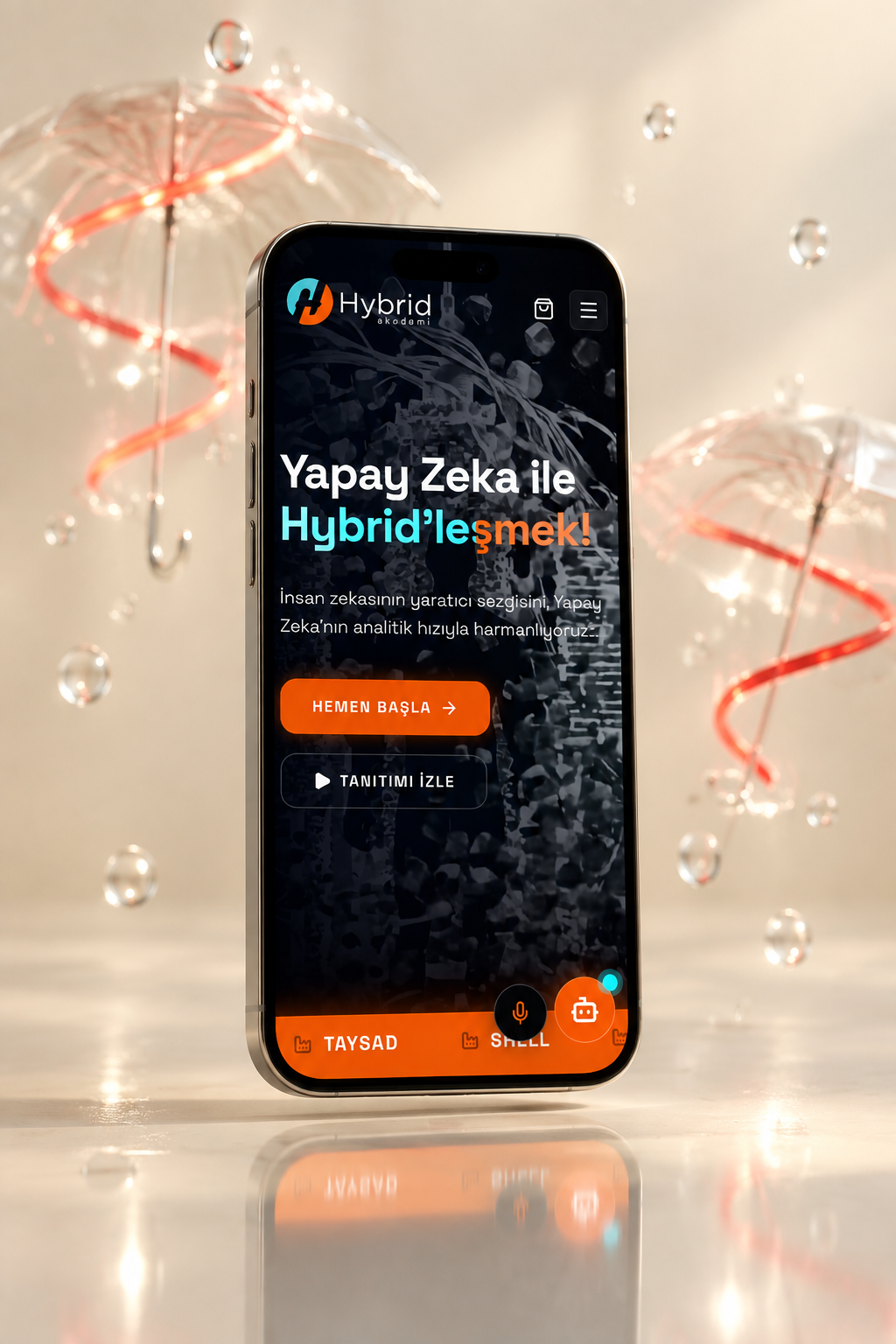 Hybrid Akademi — mobil arayüz görünümü