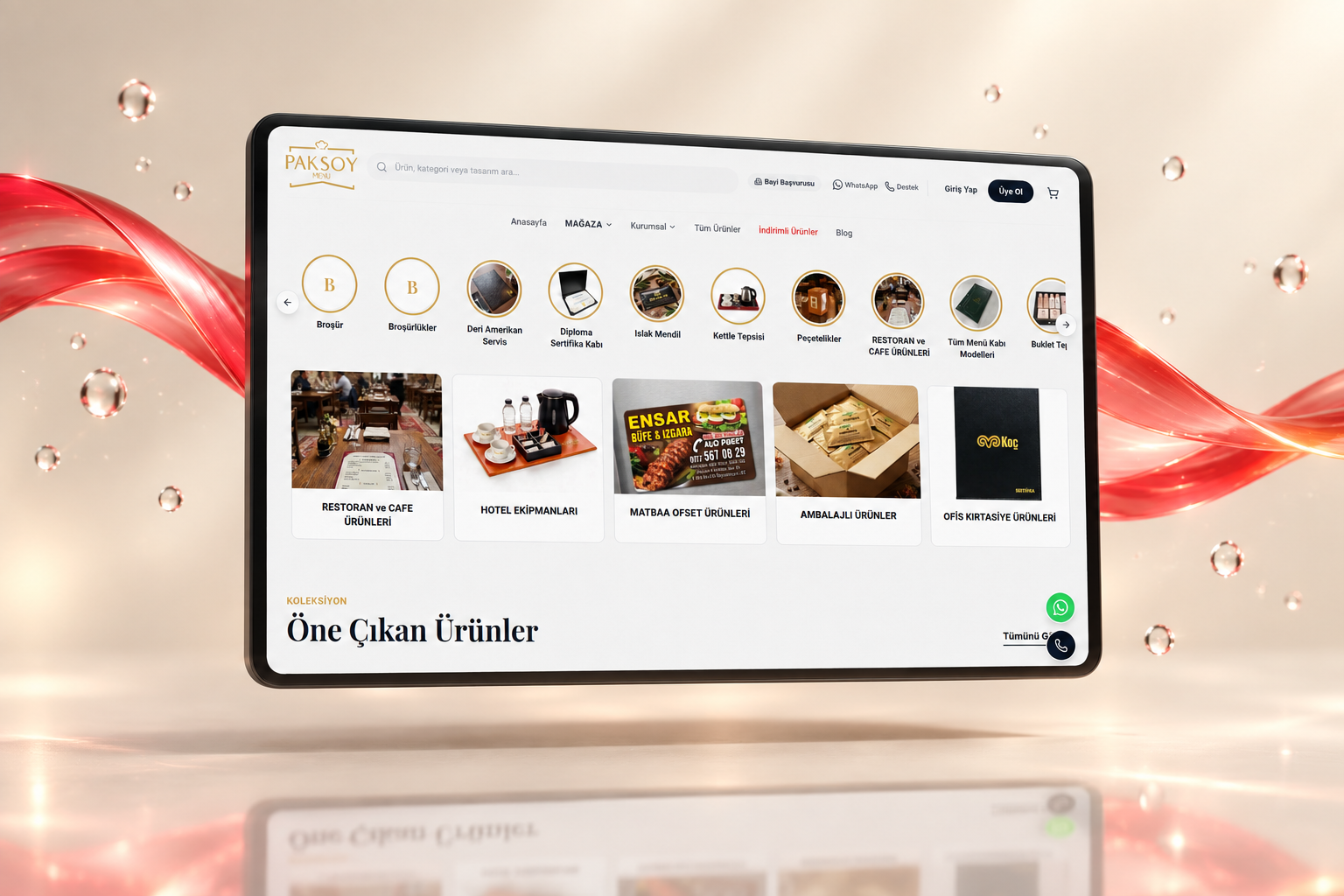 Paksoy Menu — desktop web design