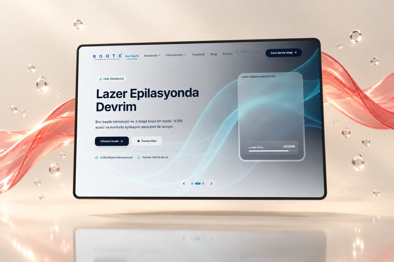 RootX Lazer — desktop web design