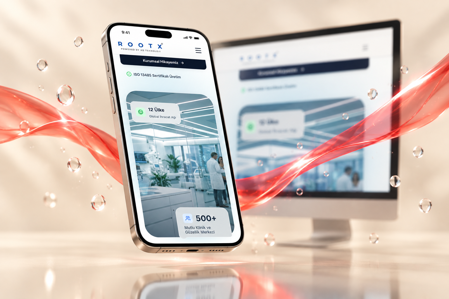 RootX Lazer — masaüstü ve mobil tasarımın birlikte sunumu