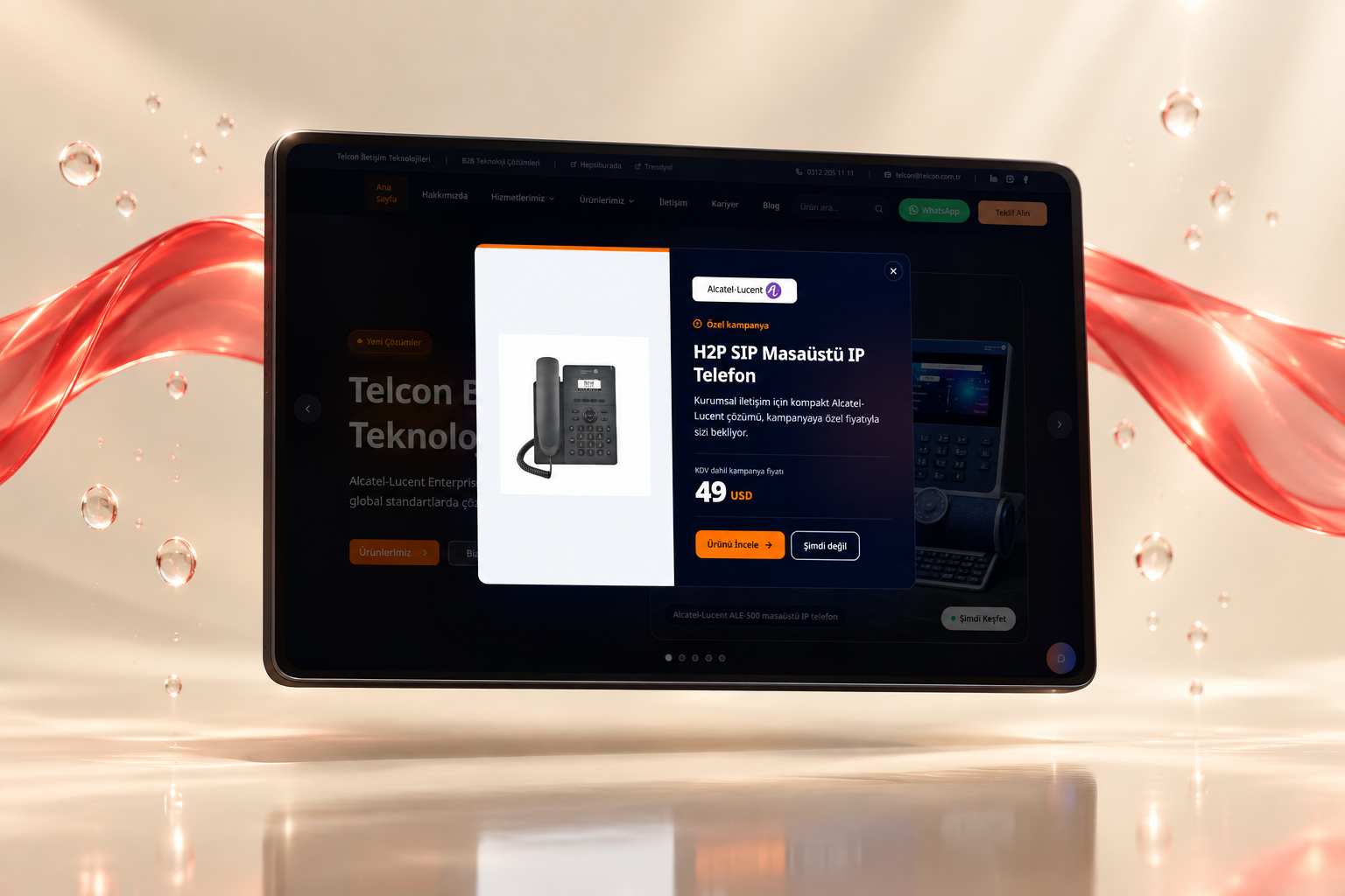 Telcon — desktop web design