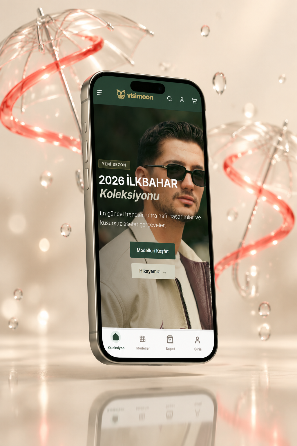 Visimoon — mobil arayüz görünümü